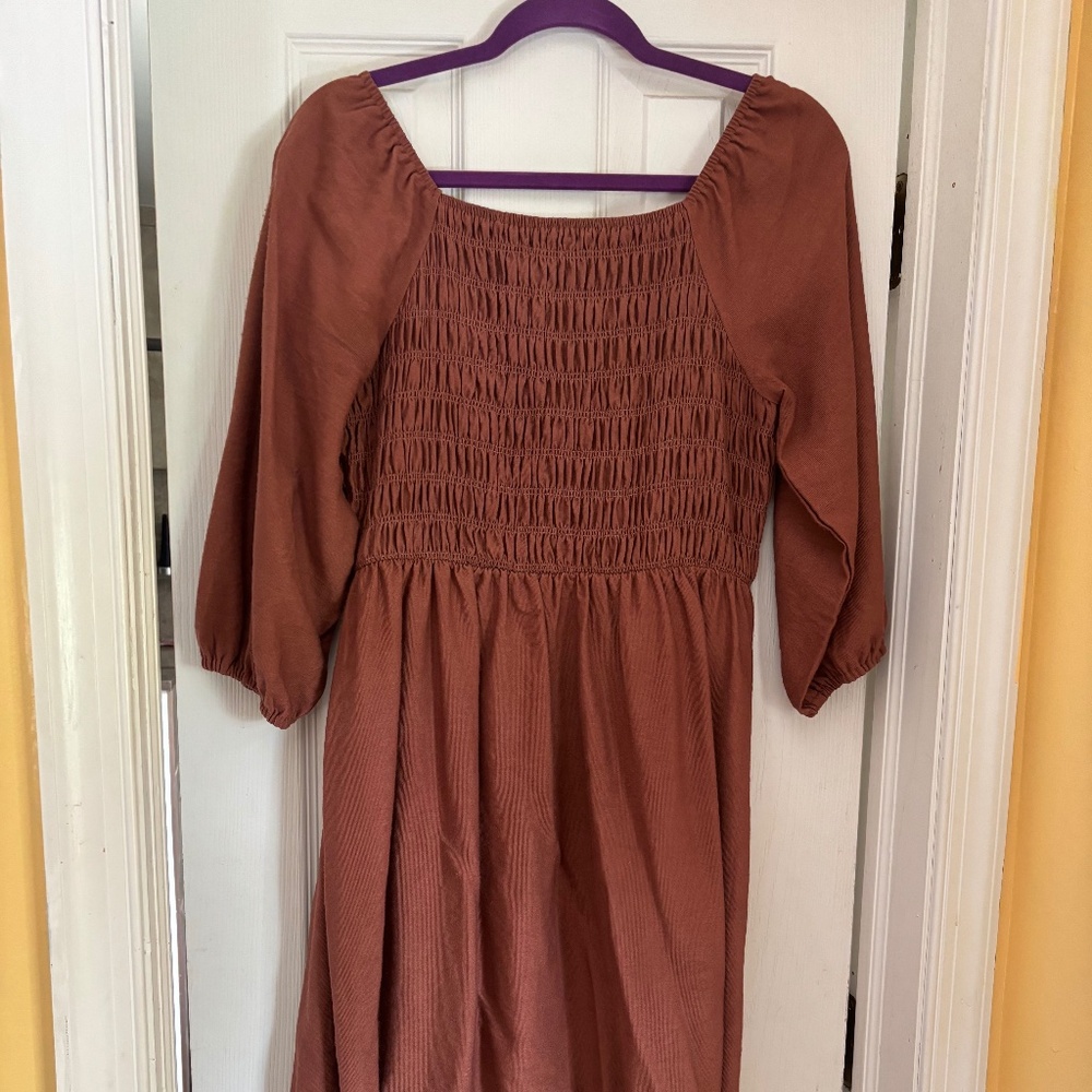 Small rust smocked dress